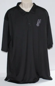 NBA San Antonio Spurs Antigua Mens Black 3XLT Black Polo Shirt - Picture 1 of 4