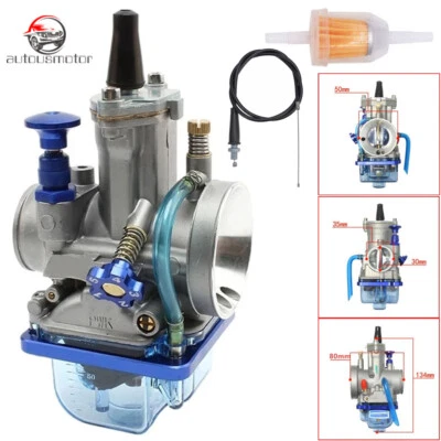 30mm Power Carburetor Fits Motorcycle Racing Dirt Pit Bike ATV & Throttle Cable - Image 1 of 4