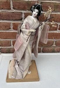 Vintage Japanese Nishi Geisha Kabuki Doll Circa 1940's 18” H Sticker on Bottom - Picture 1 of 21