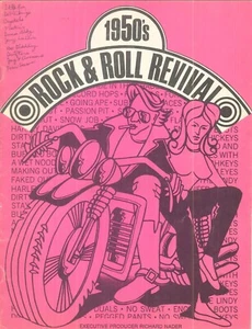 1950's Rock & Roll Revival Concert Program 1972 Nader History Photos Bios - Picture 1 of 6