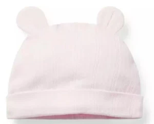 Neu mit Etikett Janie & Jack BÄRENOHREN rosa Marshmallow-Beanie 12 bis 18 Monate - Bild 1 von 6