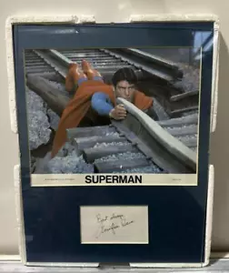 Christopher Reeve Signed Index Card with PSA Letter of Authentication - Picture 1 of 3