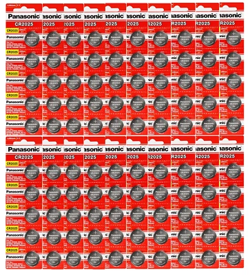 100 baterias-Panasonic CR2025 DL2025 ECR2025 3V bateria moeda de lítio validade-2032 - Imagem 1 de 4