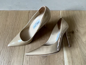 Jimmy Choo Womens Nude Patent Heels 37 UK 4 Great Condition With Box - Picture 1 of 14