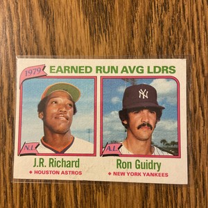 1980 Topps JR Richard Ron Guidry Baseball Card