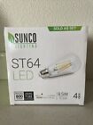 Sunco Lighting 4 Pk Vintage Led Edison Bulbs, 60W Equivalent 8.5W, 800Lm, St64