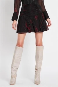 BNWT SASS & BIDE 'Light As Air' Floral Silk Mini Skirt - Size 8 - $350 - Picture 1 of 9