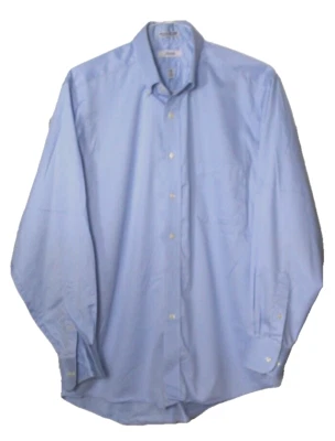 IZOD DRESS SHIRT men's size 16.5-34/35 light blue twill long sleeve Easy Care - Image 1 of 4