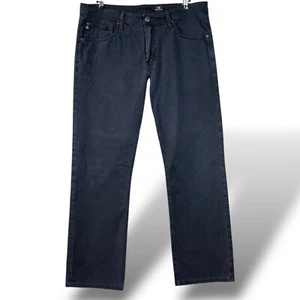 AG Adriano Goldschmied Jeans Mens Sz 36x34 Black The Everett Slim Straight Pants - Picture 1 of 11