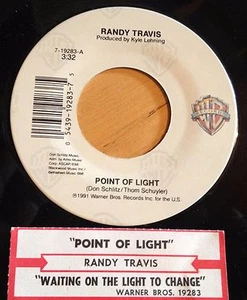 Randy Travis 45 Point Of Light /Waiting On The Light To Change w/B.B. King  w/ts - Picture 1 of 3