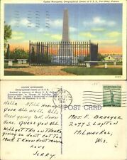 Ogden Monument Fort Riley Kansas linen mailed 1941 vintage postcard