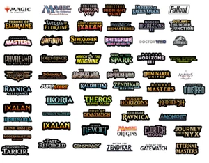 Magic The Gathering Set Binder Sticker "Side of Binder" (3.5" or less) - Picture 1 of 89