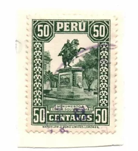 Perù Scott 315 50c 1932-34 Governo costituzionale Timbro Usato Leggermente Cernierato - Foto 1 di 1