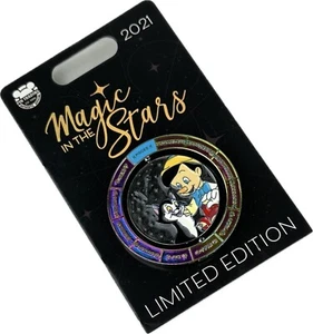 Disney Parks 2021 LE Magic In The Stars Pisces Cleo Pinocchio Figaro Spinner Pin - Picture 1 of 3