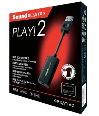 NUOVO! - Creative Labs Sound Blaster Play! 2 schede audio USB, Play2, scheda audio - Immagine 1 di 3