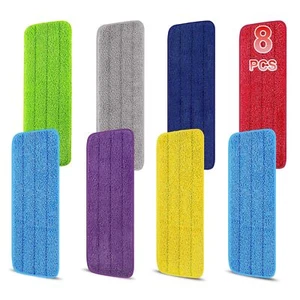 8 Pack 16.5 Inch Reusable Mop Pads Microfiber Spray Mop Replacement Heads - Picture 1 of 7
