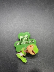 American Greetings PIN St Patrick Vintage KOBOLD irische Augen lächeln - Bild 1 von 3