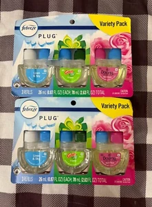 Febreze Plug in Refills Assorted Scent 6 Total (Downey, Gain, Linen & Sky) - Picture 1 of 1