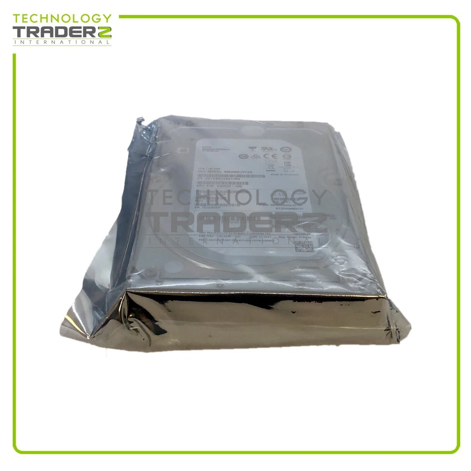 0-Hours 833926-B21 HP 2TB SAS 12G 3.5" HDD 820409-001 833930-001 (Sealed in bag) - Image 1 of 1