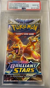2022 POKEMON INTERNATIONAL SWSH BRILLIANT STARS CHARIZARD FOIL PACK PSA {10} GEM - Picture 1 of 1