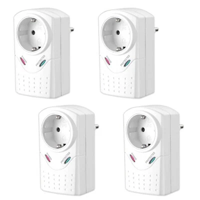 4x Adattatore Presa Protezione Sovratensioni Max 3380 Watt Protezione Flash Protezione Dispositivo