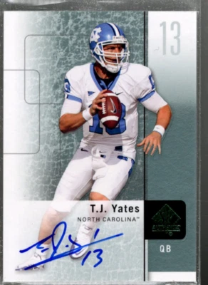 B3818- 2011 SP Authentic Autographs #52 T.J. Yates A Auto SAMPLE PIC - Image 1 of 2