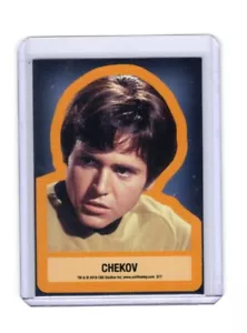 STAR TREK INFLEXION STARFLEET'S FINEST THROWBACK STICKER #ST7 CHEKOV INSERT 2019 - Picture 1 of 2