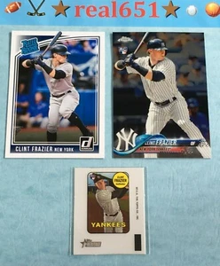 2018 Clint Frazier Rookie Lote x 3 RC Topps Chrome #148 Heritage | Lote Yankees - Imagen 1 de 8