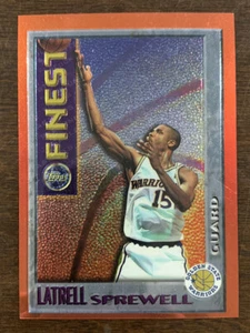 1996 TOPPS FINEST LATRELL SPREWELL GOLDEN STATE WARRIORS MYSTERY FINEST CARD M7 - Picture 1 of 2