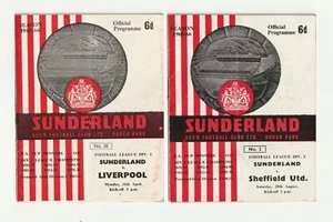 Sunderland 1965/66 Selection of Home League Programmes from menu - Picture 1 of 3