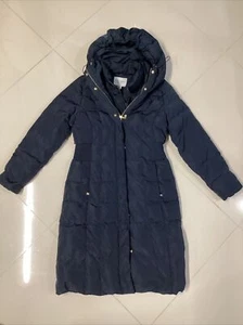 Cole Haan Signature Coat Women's Blue Down Feather Puffer Parka - Picture 1 of 10