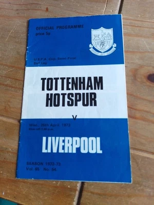 UEFA Cup Semi-Final 2nd Leg Tottenham Hotspur v Liverpool - 25th April 1973 (24) - Image 1 of 3