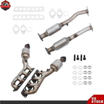 4件装前后歧管催化转换器适用于2005-2010英菲尼迪QX56 5.6L — 第 1/4 张图片