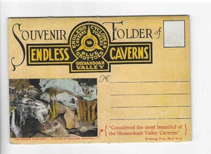 VINTAGE-POSTKARTENMAPPE-ENDLOSE HÖHLEN-VIRGINIA - Bild 1 von 2