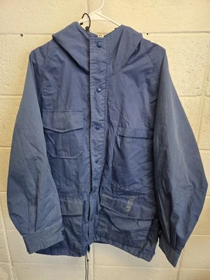Chaqueta parka vintage años 80 Eddie Bauer azul 60/40 con capucha para hombre mediana Foto 1 de 4