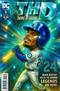 Ken Griffey Jr. Custom Comic Poster Image 12X8IN Metal Sign Mariners Vintage - Picture 1 of 6