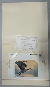 Vintage Applejack Ltd Editions Rusty Fretner Waterfowl Print And Stamp (A8) - Picture 1 of 10