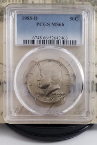 Medio dólar Kennedy Business Strike 1985-D - graduación profesional MS66 - ¡Bonito! 2463 - Imagen 1 de 6