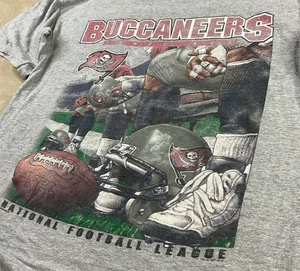 Vintage Tampa Bay Buccaneers T-Shirt Nutmeg Mills grau Grafik Tee 90s Herren Gr. XL - Bild 1 von 11