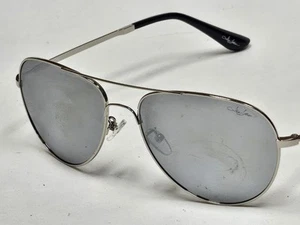 Gafas de sol Jim Tation Aviator plateadas envolventes de metal de diseñador - Imagen 1 de 5