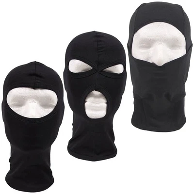 MFH Balaclava Elasthan Sturmmaske dünn Skimaske Motorrad Maske 1-Loch 3-Loch Schlitz