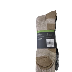 Alpine Design Hiking Socks Mens L Crew Cushioned 4 Pack Performance Asst Grey - Picture 1 of 3