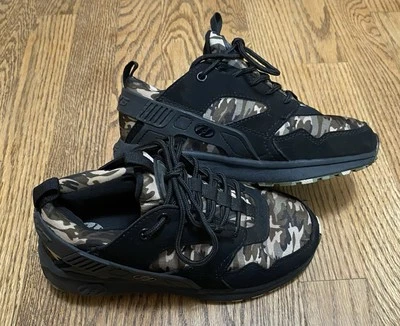 Heelys Skate Shoes For Kids Force Size Youth 2 Black/Green Camo Free Shipping - Image 1 of 4
