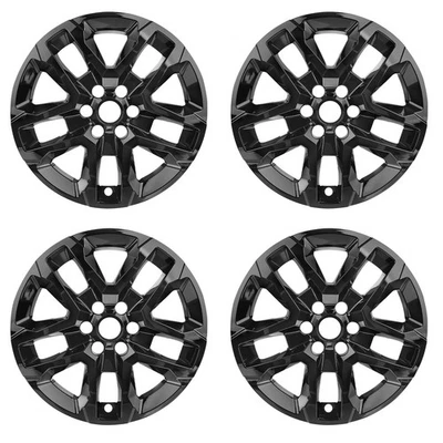18 inch Wheel skins for 2018-2023 CHEVROLET TRAVERSE Wheel Covers; Black； 4 Pcs - Image 1 of 4