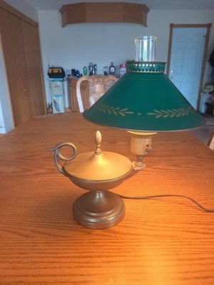 Leviton Vintage Tole Aladdin Genie Style Student Desk Table Lamp - Image 1 of 4
