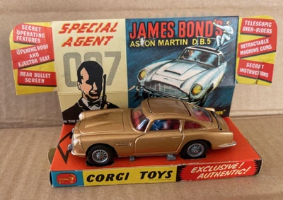 Corgi 261 James Bond 007 Aston Martin DB5 Vnr Mint Boxed Accessories vintage - Image 1 of 4
