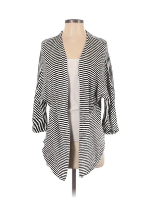 Cárdigan abierto Sundry azul marino blanco a rayas algodón viscosa EE. UU. - talla 0 costero Foto 1 de 4