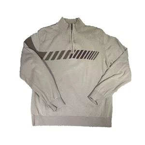 Cutter & Buck Quarter Zip Sweater Men’s Small Beige Geometric Knit Pullover - Picture 1 of 10