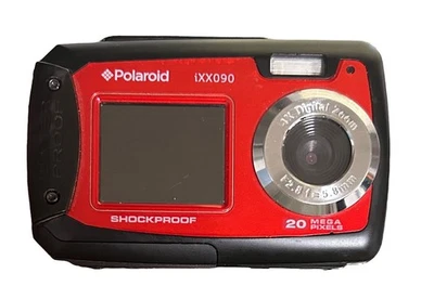 Polaroid iXX090 Dual Screen Shock & Waterproof 20MP Digital Camera - Red- Works  - Image 1 of 4