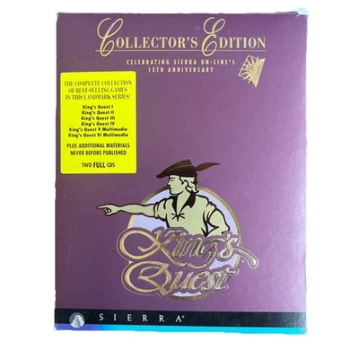 King's Quest Collection IBM CD-ROM - Big Box PC - 1995 Sierra, EUC - Image 1 of 4